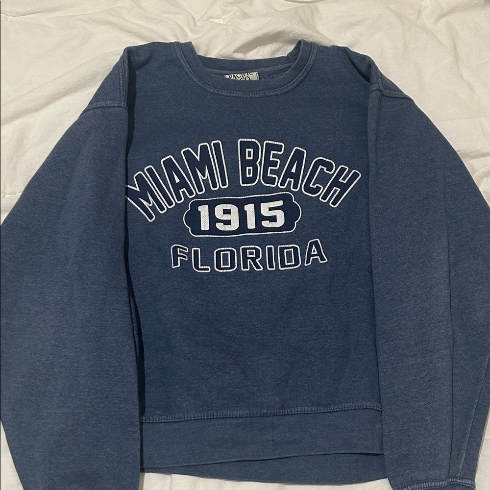 Miami Beach 1915 Florida Navy Crewneck Sweater